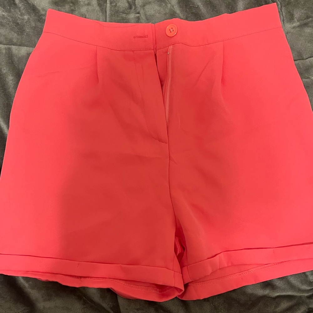 Pink high waisted shorts